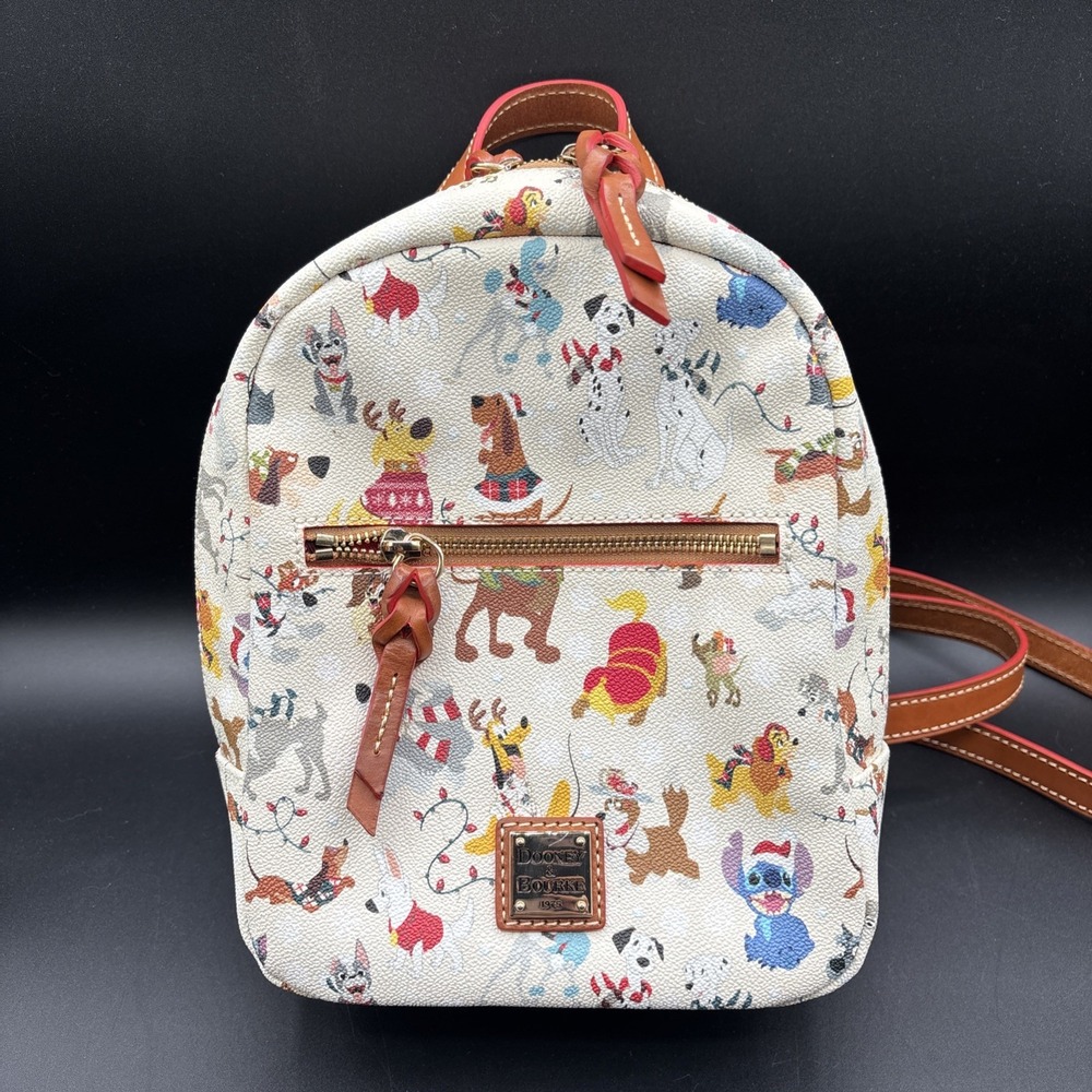 Disney Dooney & Bourke Santa Tails Disney Dogs Mini Leather Backpack Christmas